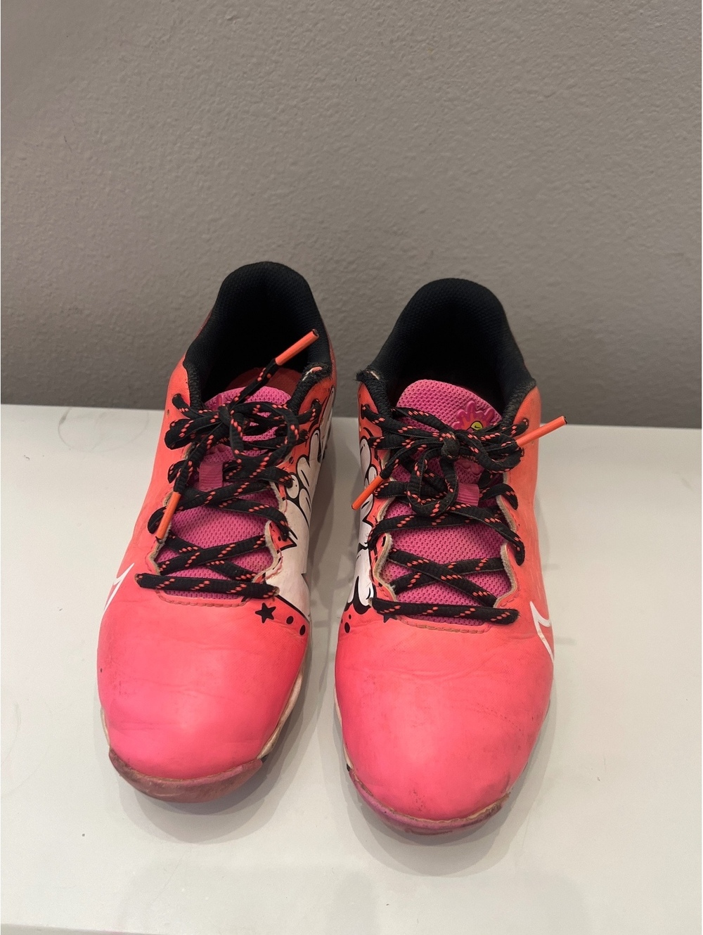 Nike Girls Pink Black Softball Cleats 4.5